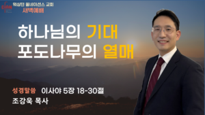 7월 22일 새벽예배입니다.